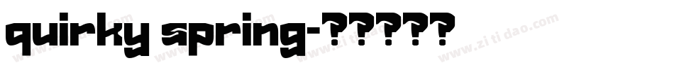 quirky spring字体转换